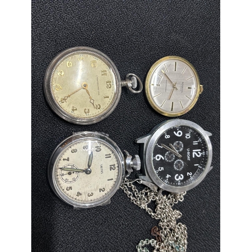 34 - 3 Pocketwatches and other including Ingersoll 17 Jewels and Smiths