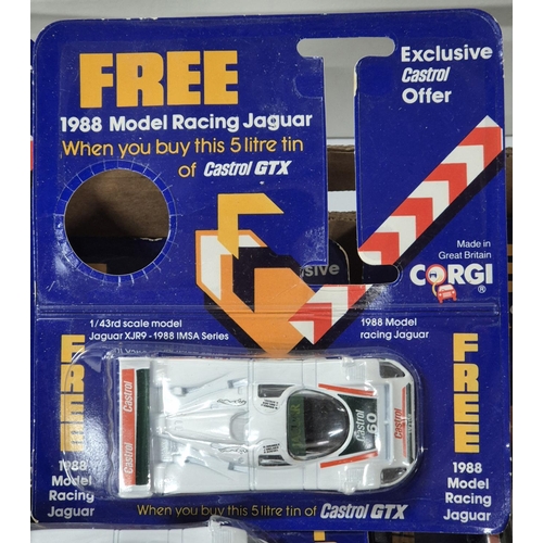 120 - Box of still-packed Corgi die-cast 1988 model racing Jaguar which were given out free when you purch... 