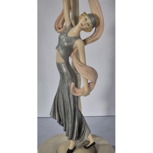 125 - Stylish modern Italian made, tall Art Nouveau flapper figurine