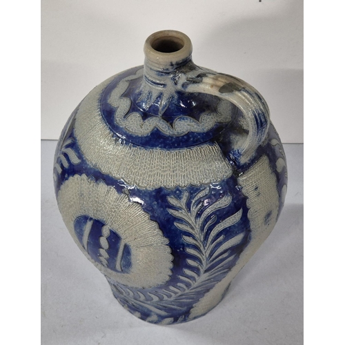 127 - Fine quality, large 19thC central European stoneware flagon