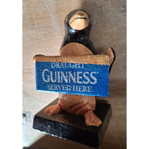 157 - Small cast iron modern Guinness advertising Penguin