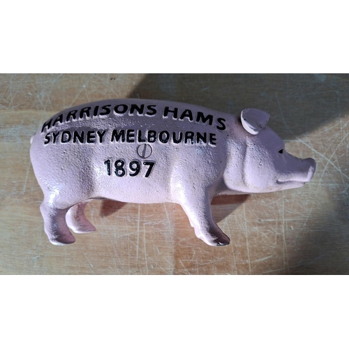 158 - Replica modern cast iron advertising Pig