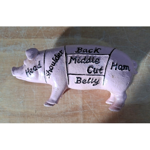 158 - Replica modern cast iron advertising Pig