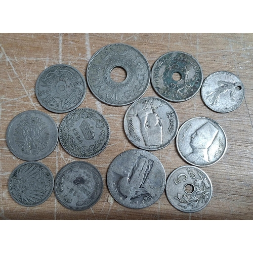 48 - Quantity of antique and old, mainly silver foreign coins including Palestine, Germany etc (Qty),

47... 