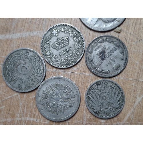 48 - Quantity of antique and old, mainly silver foreign coins including Palestine, Germany etc (Qty),

47... 