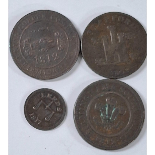 55 - Four various British Georgian penny tokens (4)