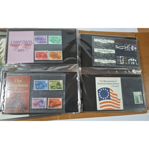 208 - Three stamp albums containing 1970s and early 1980s stamp packs, approx 160