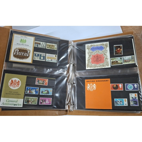 208 - Three stamp albums containing 1970s and early 1980s stamp packs, approx 160