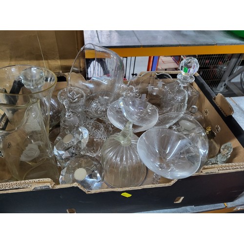 295 - Two boxes of various glassware (Qty)