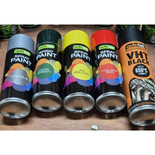 247 - Fourteen new and unused cans of car spray paint by Autotek (14)