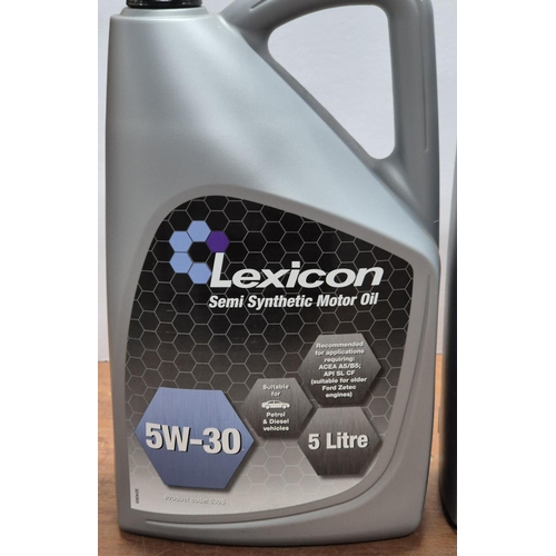 251 - 3 x 5 litre, unopened tubs of Lexicon semi synthetic motor oil (3)