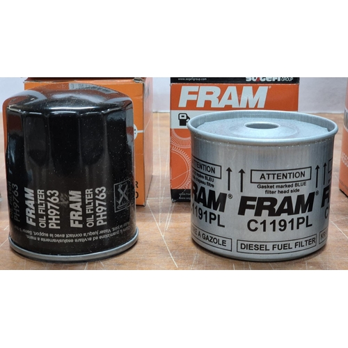 253 - Nine various boxed as new, various fuel filters by FRAM (9)