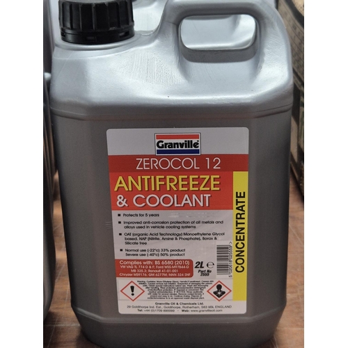 255 - 13 x 1 litre bottles of Granville anti-freeze together with 3 x 2 litre bottles of Granville antifre... 