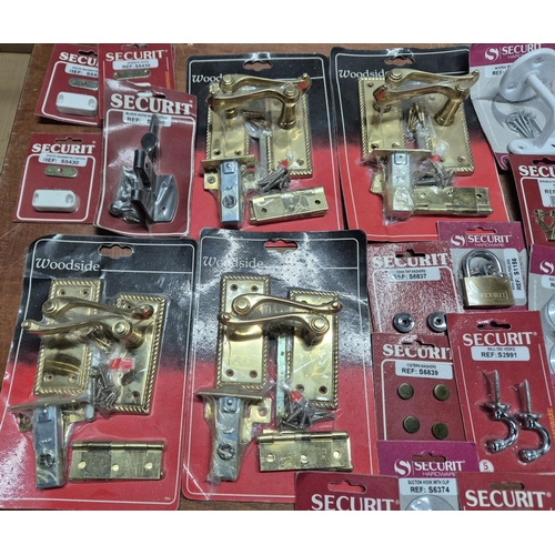 264 - Box full of various, packed, as new, Securit items, from locks, door handles, punches, clips etc (Qt... 