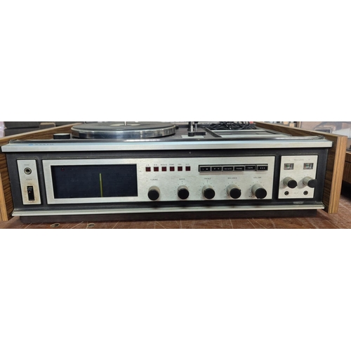 236 - Vintage Sanyo dual record player with integrated tape player