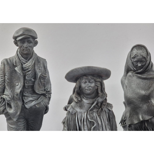 356 - Four rare, late 20thC figurines of early 20thC Lancashire working folk, Lancashire Heritage 