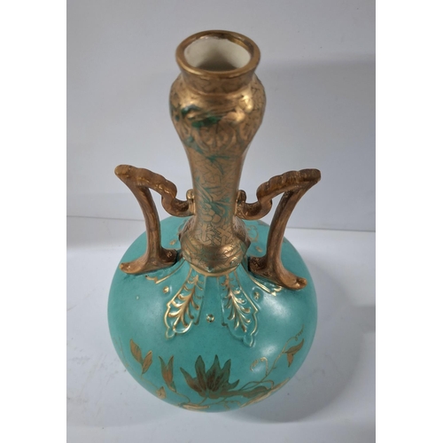 394 - Charles Barlow 1880s two handled vase,

approx 18cm tall