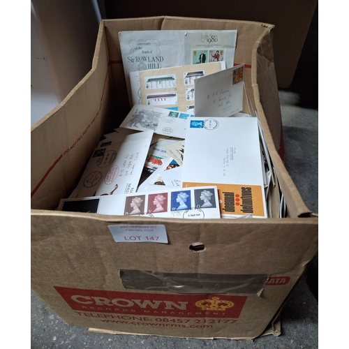 147 - Large box full of British QEII first day covers etc (Qty)