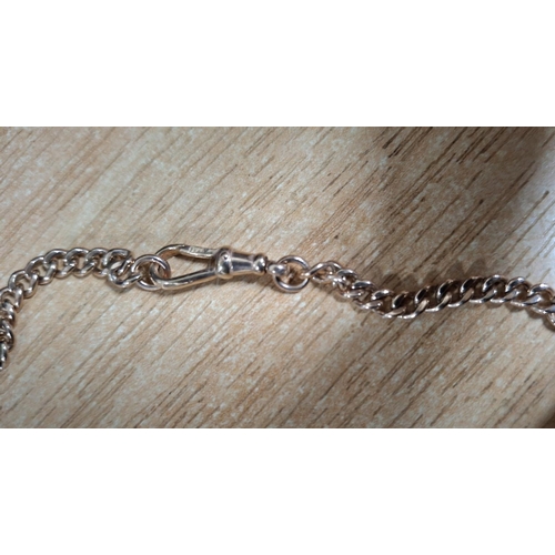 21 - Antique 9ct Rose gold chain with T-bar,

7.9 grams