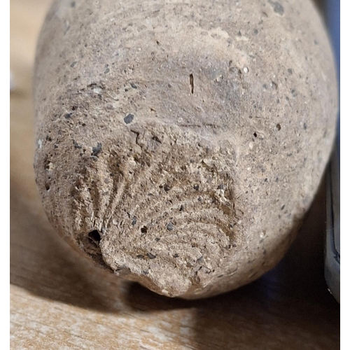 54 - Two small Roman terracotta jars, one with a flared rim (2),

The largest measures 8cm tall