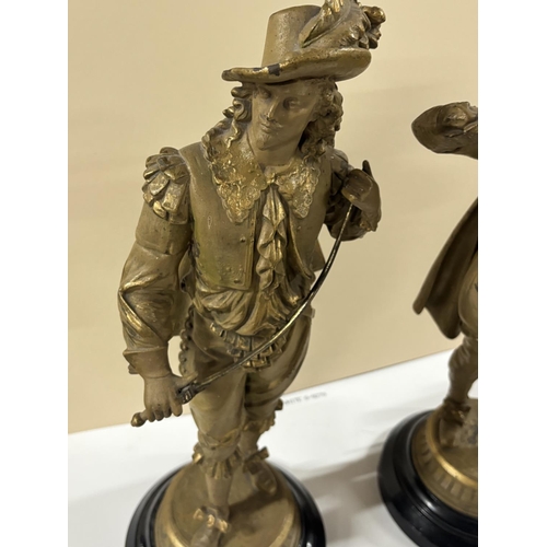 71 - Pair of large antique spelter Musketeers (2),

Approx 11.5 kilos total weight         approx 50cm ta... 