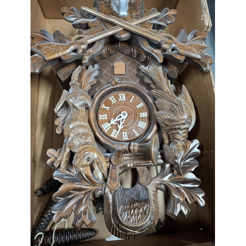 100 - Large, ornate, early 20thC Black Forrest cuckoo clock