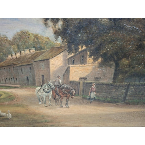 30 - Frederick Charles Cawthorne (Clitheroe 1877 – 1940) large oil on canvas 1928 painting of Pendleton, ... 