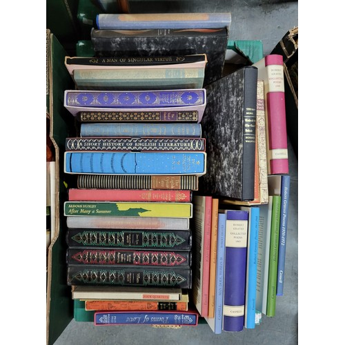 355 - Box containing various hardback Folio society books and others (Qty)