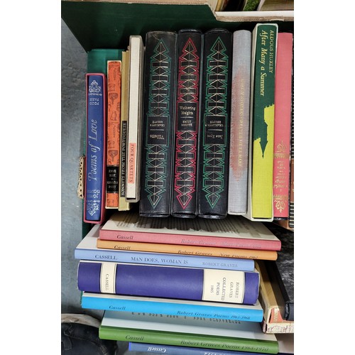 355 - Box containing various hardback Folio society books and others (Qty)