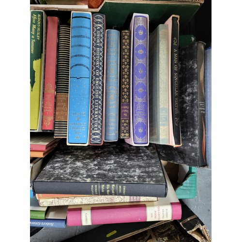 355 - Box containing various hardback Folio society books and others (Qty)