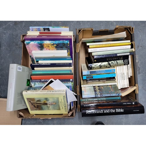 364 - Two boxes of various art related books (Qty)