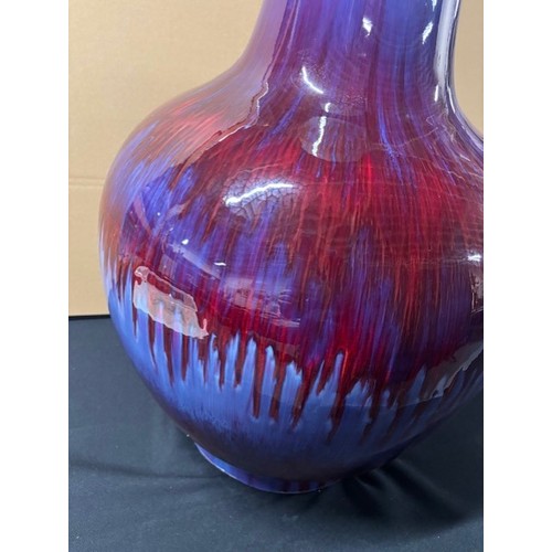 282 - Very Large and heavy vase with multi colours, flambe style, unsure on maker 

86cm x 60cm