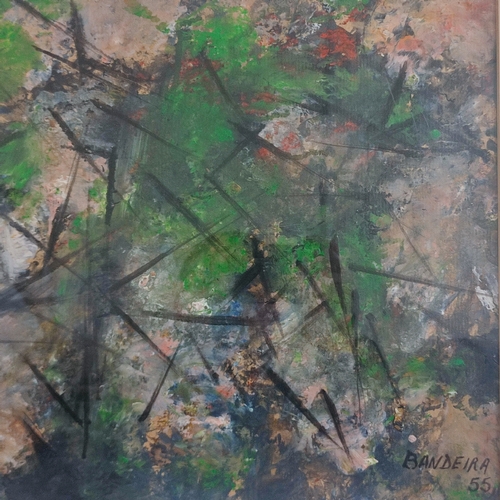 255 - Antonio Bandeira, C.1955, abstract oil on paper, 33 x 43cm