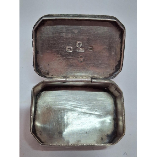 3 - Engraved Birmingham 1915 silver hallmarked pill-box together with a tiny silver spoon and two small ... 
