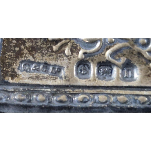 4 - Small ornate Art Nouveau style Birmingham 1912 silver fronted photo frame