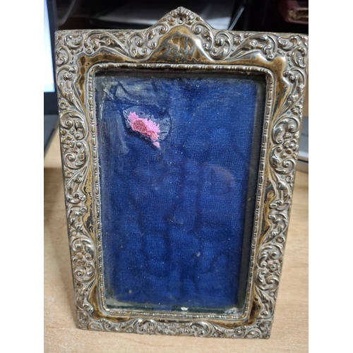 8 - Edwardian hallmarked Chester silver fronted free-standing photo frame