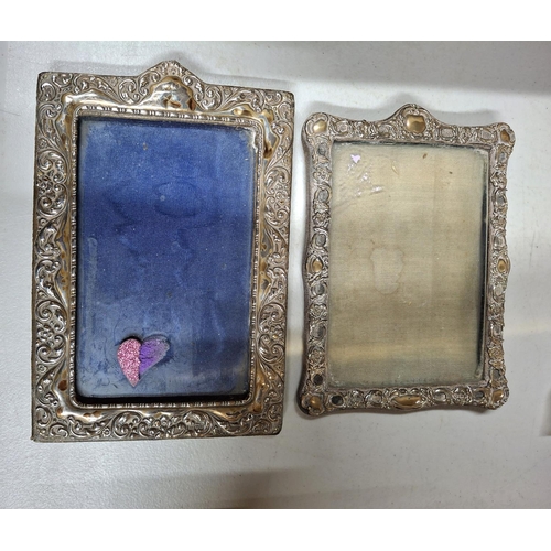 9 - Two early 20thC stylish, hallmarked silver fronted photo frames (2)