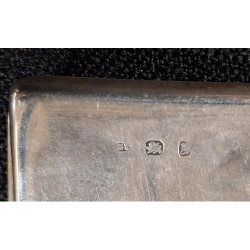 13 - Edwardian silver curved, oblong card case with brown leather interior, indistinctly hallmarked,

60 ... 