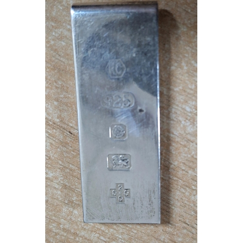 20 - Modern hallmarked Sheffield silver money clip,

Approx 14 grams