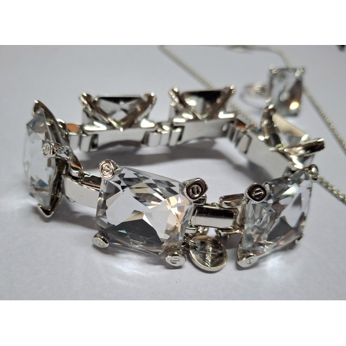 42 - Fine trio set of Karen Millen jewellery including necklace, bracelet and ring together with their re... 