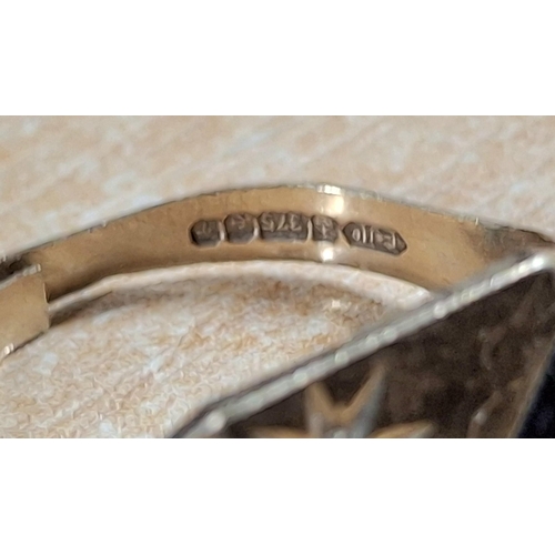 58 - Hallmarked 9ct gents yellow gold signet ring  (a/f),

2.8 grams gross