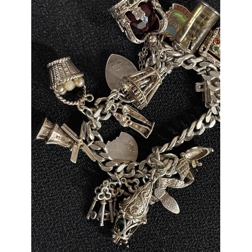 29 - Silver bracelet with some silver charms

70g gross