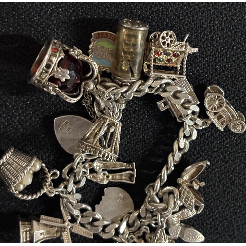 29 - Silver bracelet with some silver charms

70g gross