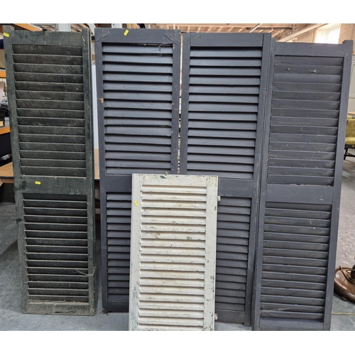 608 - Quantity of various vintage painted wooden shutters