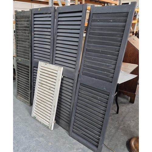 608 - Quantity of various vintage painted wooden shutters