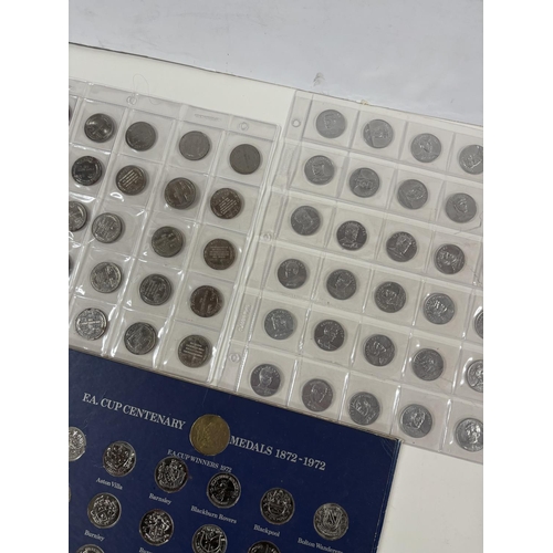 241 - Quantity of football coins and F A centenary medals (Qty)