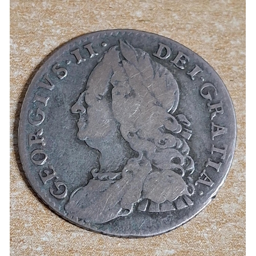 262 - GEORGE II 1757 OLD BUST SIXPENCE