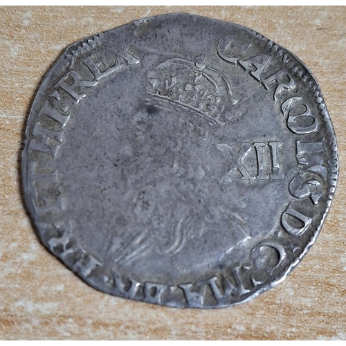 268 - CHARLES I (1625-1649) SHILLING, TOWER MINT UNDER PARLIAMENT, TYPE 4