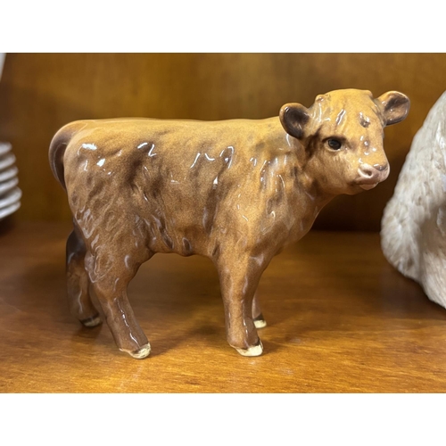 412 - Small, unusual brown Beswick calf