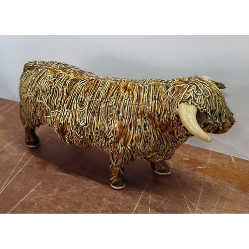 420 - Ceramic Highland Bull, indistinctly marked to under-side